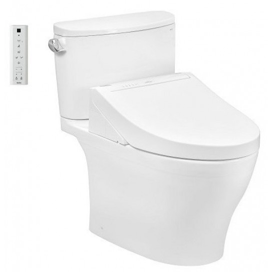  Bồn cầu TOTO CS767CRW15#XW 2 khối nắp điện tử Washlet C5 TCF24460AAA giấu dây 
