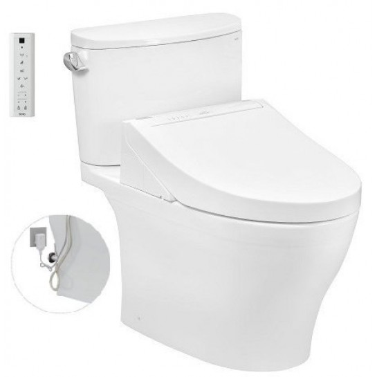  Bồn cầu TOTO CS767RW14#XW 2 khối nắp điện tử Washlet C5 TCF24410AAA 