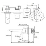  Vòi lavabo nóng lạnh gắn tường GR TOTO TLG02310BB