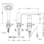 Vòi Xả Bồn Tắm TOTO TBG02305BB Gật Gù 3 Lỗ 