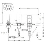 Vòi Xả Bồn Tắm TOTO TBG02305AA#MBL Nóng Lạnh 3 Lỗ Màu Đen Mờ
