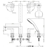 Vòi Xả Bồn Tắm TOTO TBG02202A#MBL Nóng Lạnh 4 Lỗ Màu Đen Mờ