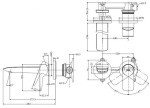 Vòi Lavabo TOTO TLG04309BB#MBL Nóng Lạnh Gắn Tường Màu Đen Mờ