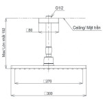  Bát sen tắm gắn trần TOTO TBW08003A1