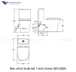 Bàn cầu 1 khối Eurosmart 39119001