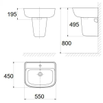 Chậu treo tường American Standard Loven VF-0262