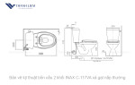 Bồn Cầu 2 Khối INAX C-117VA Xả Gạt Nắp Thường