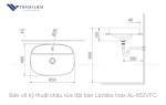 Chậu đặt bàn Lavabo Inax AL-652VFC