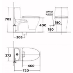 Bồn cầu 1 khối American VF-1863 