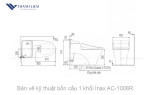 Bồn Cầu 1 Khối INAX AC-1008R + Nắp Điện Tử CW-H17VN