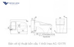 Bồn Cầu 1 Khối INAX AC-1017R + Nắp Điện Tử CW-H17VN