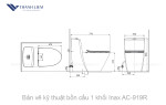 Bồn cầu 1 Khối Inax AC-919R + nắp rửa điện CW-H17VN
