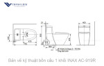Bồn Cầu 1 Khối INAX AC-919R + Nắp Điện Tử CW-H20VN