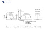 Bồn cầu 1 khối INAX AC-900R + nắp điện tử CW-H17VN