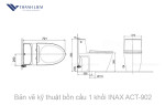 Bồn Cầu 1 Khối INAX ACT-902 Xả Tự Động + Nắp Rửa Cơ CW-S32VN