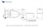 Bồn Cầu 1 Khối INAX ACT-902 + Nắp Rửa Cơ CW-S15VN