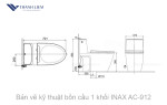 Bồn Cầu 1 Khối INAX AC-912 + Nắp Rửa Cơ CW-S32VN