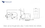 Bồn Cầu 1 Khối INAX AC-959A + Nắp Điện Tử CW-H17VN
