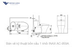 Bồn Cầu 1 Khối INAX AC-959A + Nắp Rửa Cơ CW-S32VN