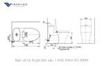 Bồn Cầu 1 Khối INAX AC-959A + Nắp Rửa Cơ CW-S15VN