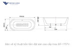 Bồn tắm đặt sàn Inax BF-1757V