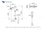 Van xả nhấn tiểu nam Inax UF-7V