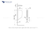 Vách ngăn bồn tiểu nam Inax P-1