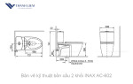 Bồn Cầu 2 Khối INAX AC-602 + Nắp Rửa Cơ CW-S15VN