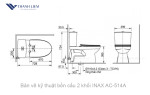 Bồn Cầu 2 Khối INAX AC-514A + Nắp Rửa Cơ CW-S15VN 
