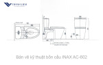 Bồn Cầu INAX AC-602 + Nắp Điện Tử CW-H18VN