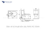 Bồn Cầu INAX AC-504A + Nắp Điện Tử CW-H18VN