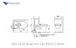 Bồn Cầu INAX C-504A + Nắp Điện Tử CW-H18VN