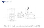 Bồn Cầu Treo Tường INAX AC-952 + Nắp Điện Tử CW-H18VN