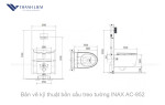 Bồn Cầu Treo Tường INAX AC-952 + Nắp Rửa Cơ CW-S15VN