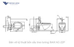Bồn cầu treo tường INAX AC-22P + Nắp Rửa Cơ CW-S15VN