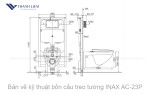 Bồn cầu treo tường INAX AC-23P + nắp điện tử CW-H17VN