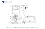 Bồn cầu treo tường INAX AC-23P + Nắp Rửa Cơ CW-S15VN