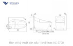 Bồn cầu 1 khối Inax AC-2700 + nắp điện tử CW-H17VN