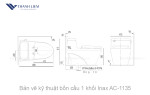 Bồn cầu 1 khối INAX AC-1135 + nắp điện tử CW-H17VN