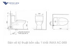 Bồn Cầu 1 Khối INAX AC-969 + Nắp Rửa Cơ CW-S32VN-1