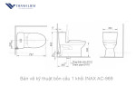 Bồn Cầu 1 Khối INAX AC-969 + Nắp Rửa Cơ CW-S15VN
