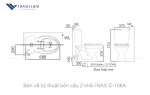 Bồn cầu 2 khối INAX C-108A + Nắp rửa cơ CW-S15VN