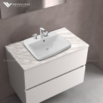 Chậu rửa âm bàn dương vành Inax L-2398VEC