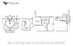 Chậu rửa âm bàn Inax AL-2094VEC