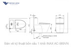 Bồn cầu 1 khối Inax AC-989VN + nắp đóng êm CF-502VS