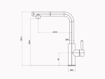 Vòi rửa bát nóng lạnh rút dây Clara CF-73354BK