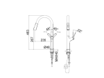 Vòi rửa bát nóng lạnh rút dây Clara CF-74354