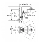 Bộ sen tắm ổn nhiệt Grohe RSH SA 310 THM vuông 26649000
