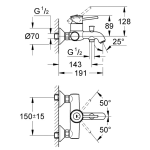 Bộ trộn nổi BauClassic Grohe 32865000