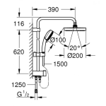 Cây sen New Tempesta Cosmopolitan 200  Grohe 27394002